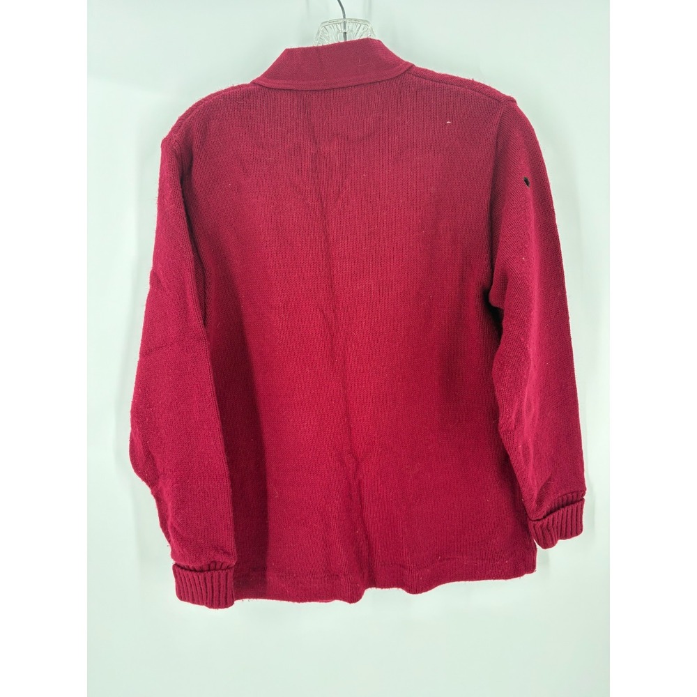 Vintage Letterman Cardigan Sweater Red Wool Chenille "S" Patch Varsity S - Picture 2 of 10